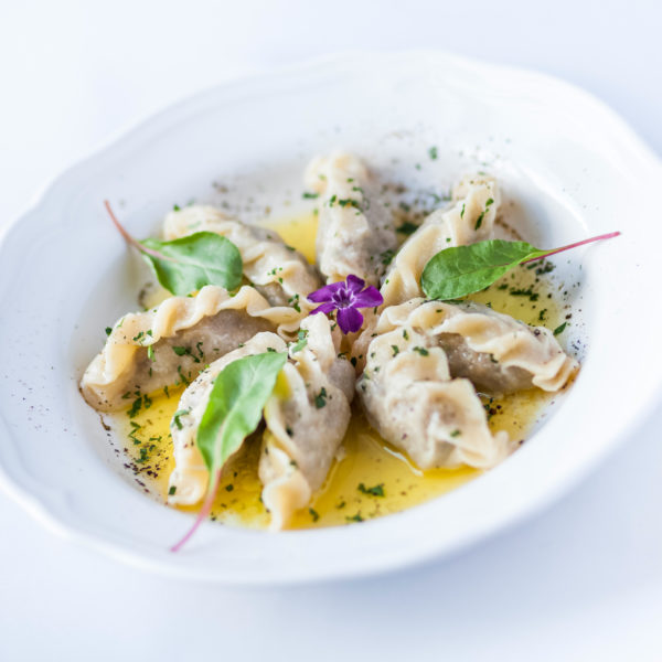 Varenyky with guineafowl meat and hazelnuts filling Varenyky with guineafowl meat and hazelnuts filling